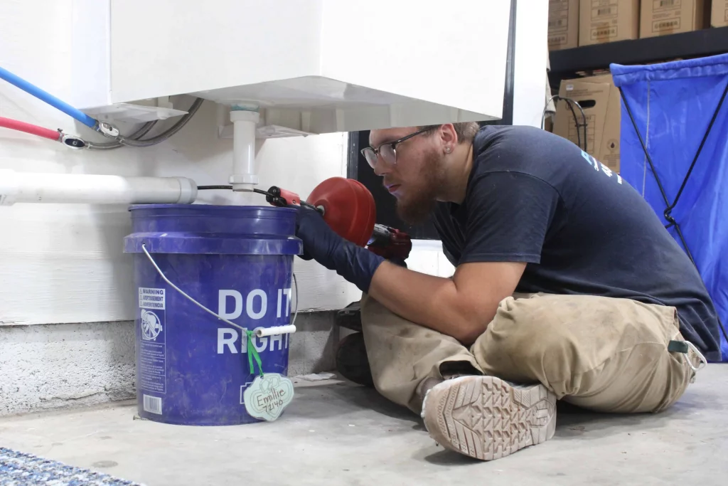 PlumbPRO Services technician provided drain cleaning services.